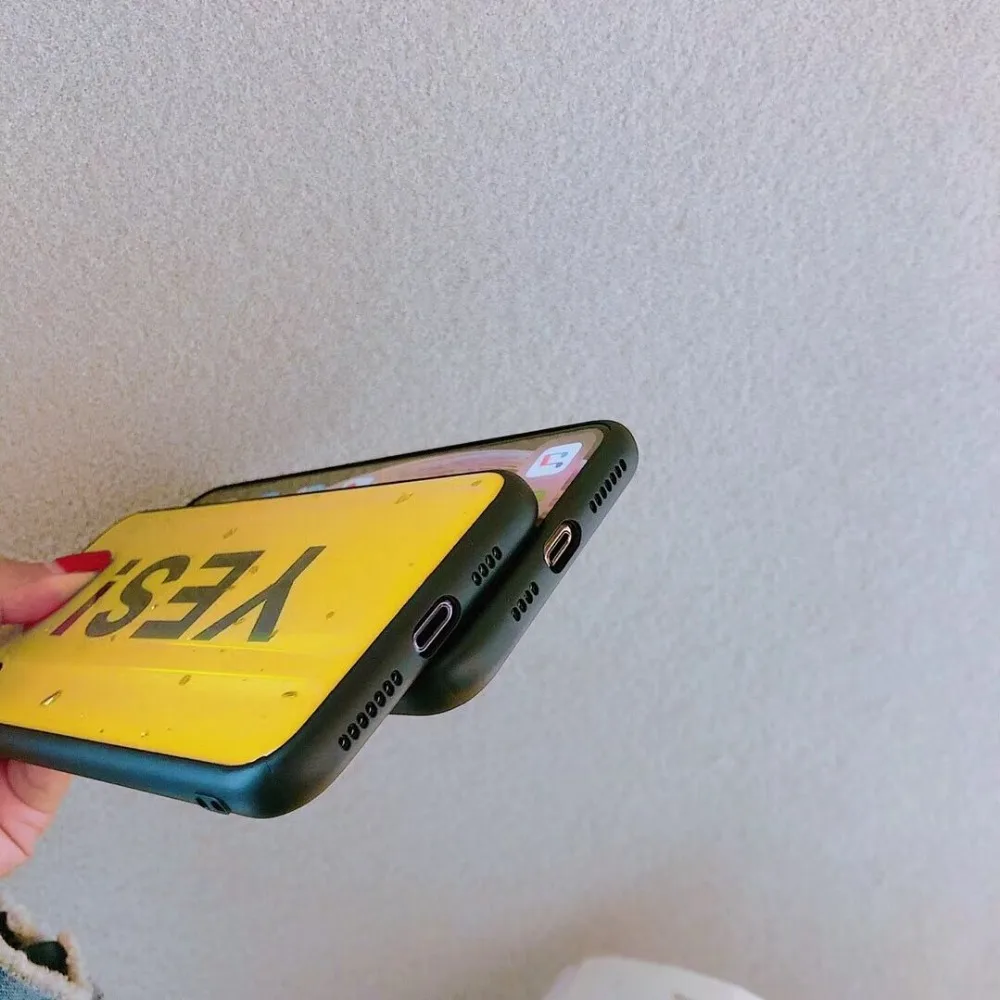 Чехол для телефона iPhone X XS XR XSMax Soft 6s 7 8Plus с лазерной эпоксидной надписью Yes No от Zxtrby.