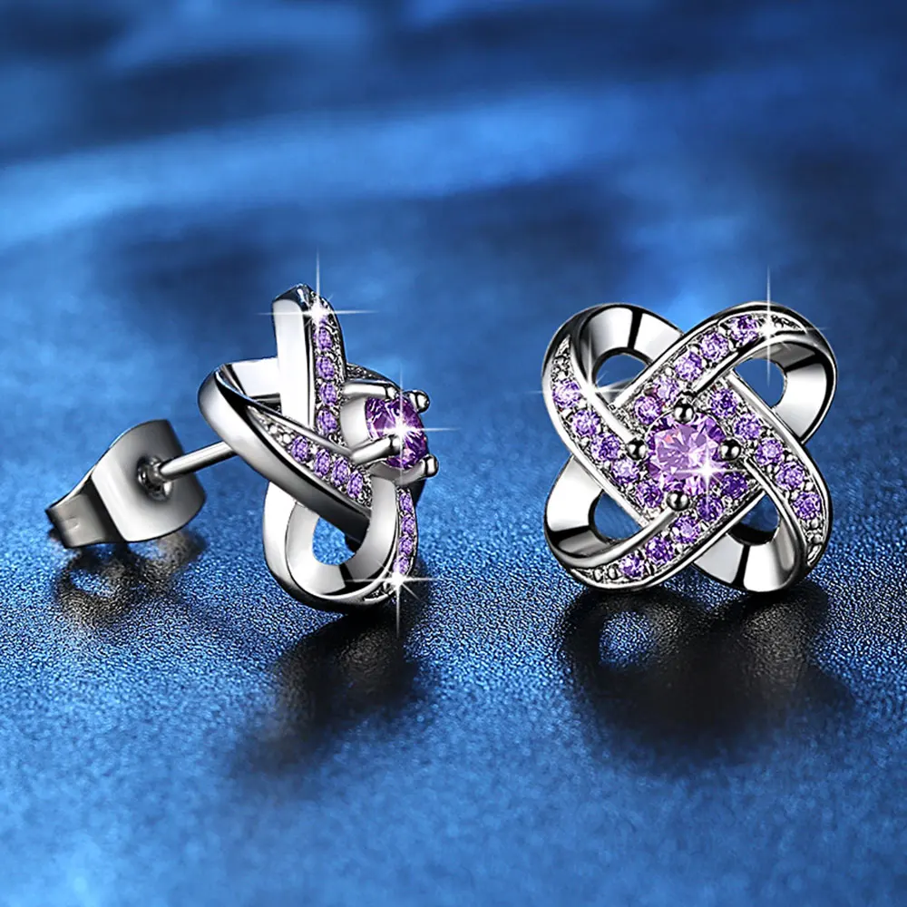 Женские серьги гвоздики с фианитом 2 цвета 2018|Серьги-гвоздики| |