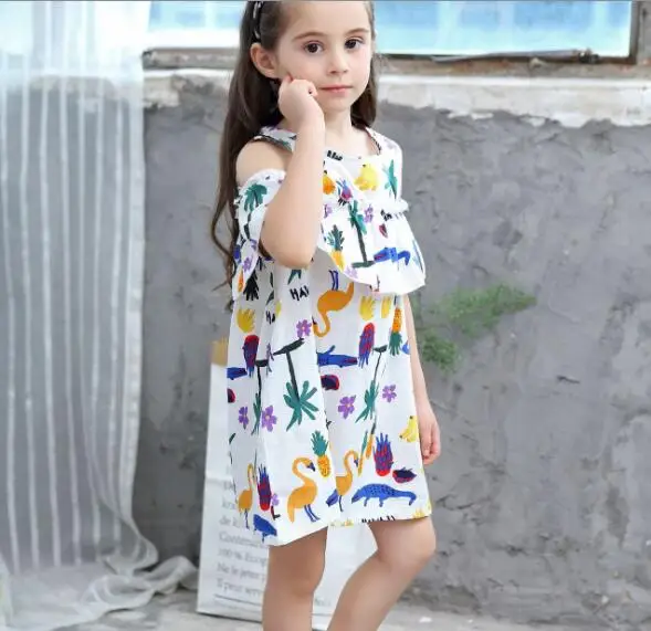 New Girls Dinosaur Dresses Kids Costume Dress For Princess Baby Halloween Year Clothes | Детская одежда и обувь
