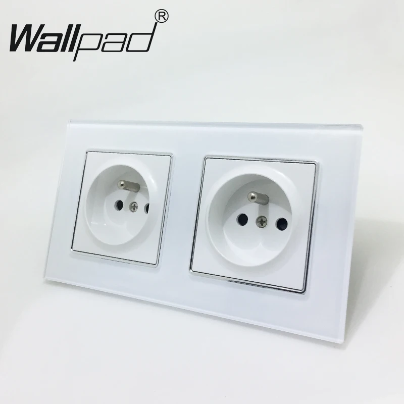 2 french socket 4 способа французская розетка круглая коробка с креплением CE адрель Роскошный белый кристалл стекло Четырехместный 16А французский электрическая розетка с когтями - Тип: 2 french socket