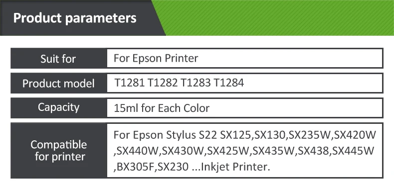 Plavetink для Epson T1281 чернильный картридж для стилуса SX130 S22 SX125 SX230 SX235W SX420W SX430 SX445W картриджи для принтеров полный чернил