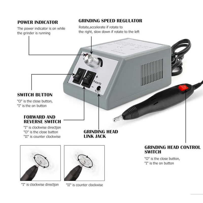 Электрические сверла для ногтей машина машинка маникюра фрезер сверлильный