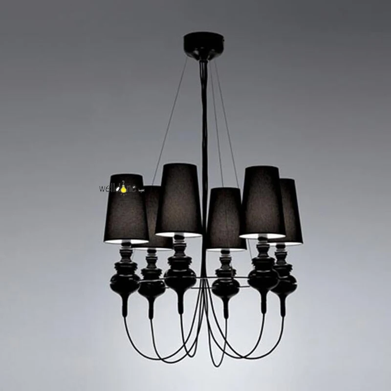 Роскошные современные E27 Белый черного и золотого цвета ленты абажур Реплика Jaime