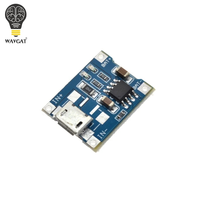 Зарядное устройство WAVGAT 5V 1A Micro USB 18650 литиевая батарея модуль зарядного