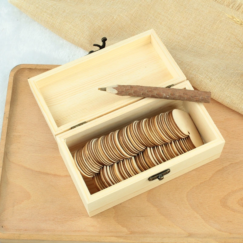 Персонализированная Свадебная Гостевая книга деревянная коробка для хранения с