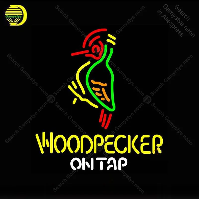 Неоновая вывеска для Woodpecker жесткий сидр на метке неоновая лампочка значок пиво