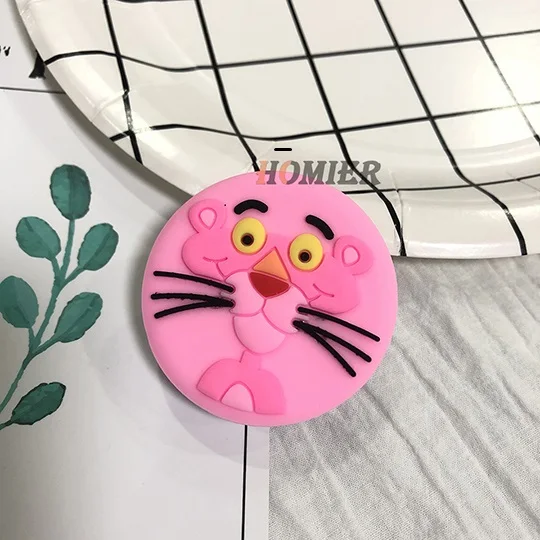 Pink Panther2 Универсальный кронштейн-подставка для телефона, расширяющаяся подставка, растягивающийся держатель для телефона, милая мультяшная подставка для iphone 6 7 8 X XS - Цвет: Pink Panther2