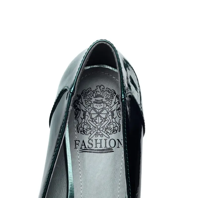 ALLBITEFO full genuine leather low-heeled comfortable office ladies shoes high quality women heels party women shoes size:33-43