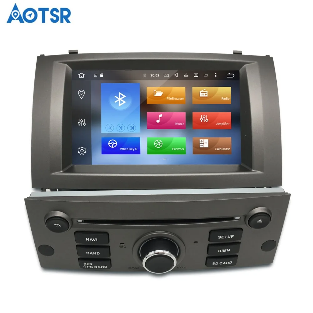Автомобильный DVD CD плеер на Android 9 0 для Peugeot 407 2004 2010 автомобильный GPS навигатор