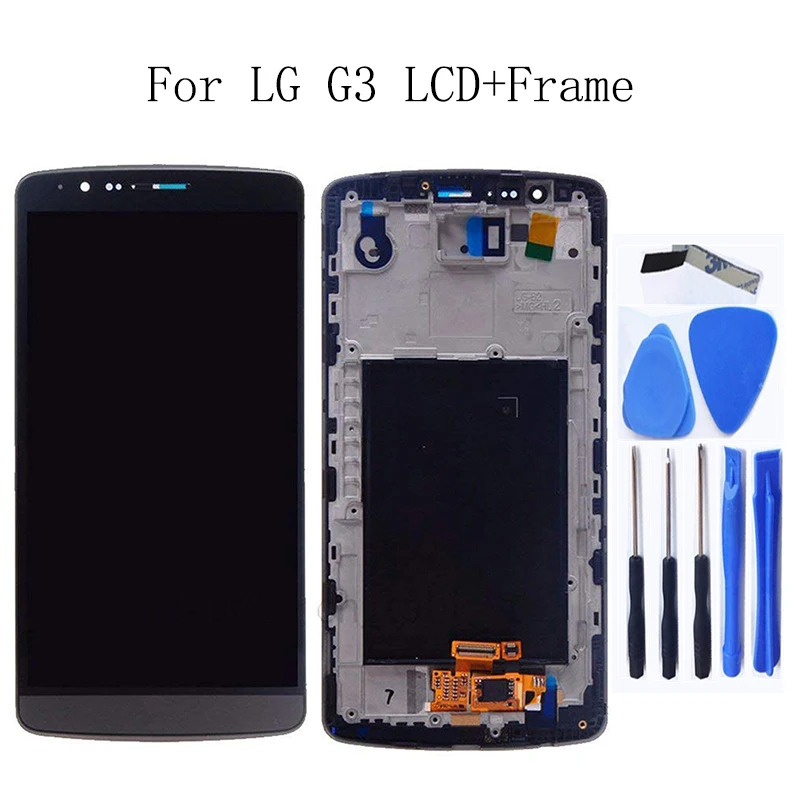 ЖК дисплей IPS с рамкой для LG G3 сменный дигитайзер сенсорного экрана D850 D851 D855