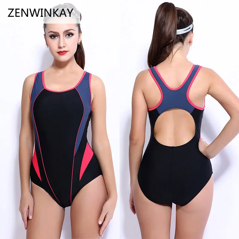 2019 женский спортивный цельный купальник пуш ап сексуальная пляжная одежда