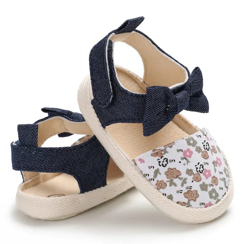 

Summer Infant Baby Girls PU Leather Sandals Cute Butterfly Bowknot Decoration Non-slip Soft Soled Solid Color Comfortable Sandal