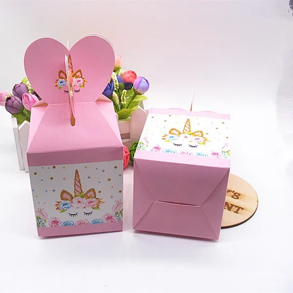 12 X конфеты единорог коробка для девочек подарок на день рождения Baby Shower вечерние