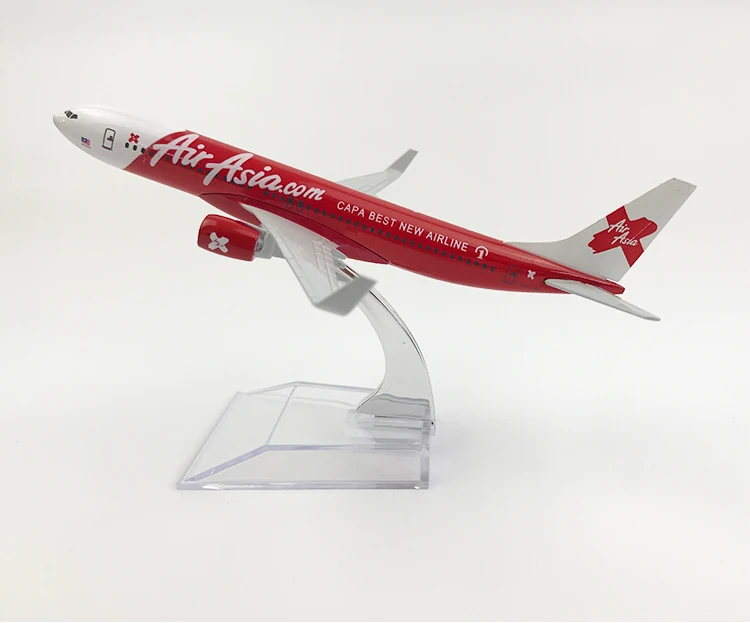 AirAsia Boeing 737 самолет 16 см металлический сплав литья под давлением 1:400 игрушечные модели самолетов для детей модель аэроплана MX22 - Цвет: Photo Color