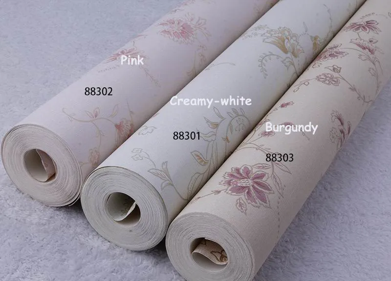 3 цвета цветок обои рулон фресковая роспись papel сравнению PatternDamask tapet для стены бумага Мураль Настенные обои