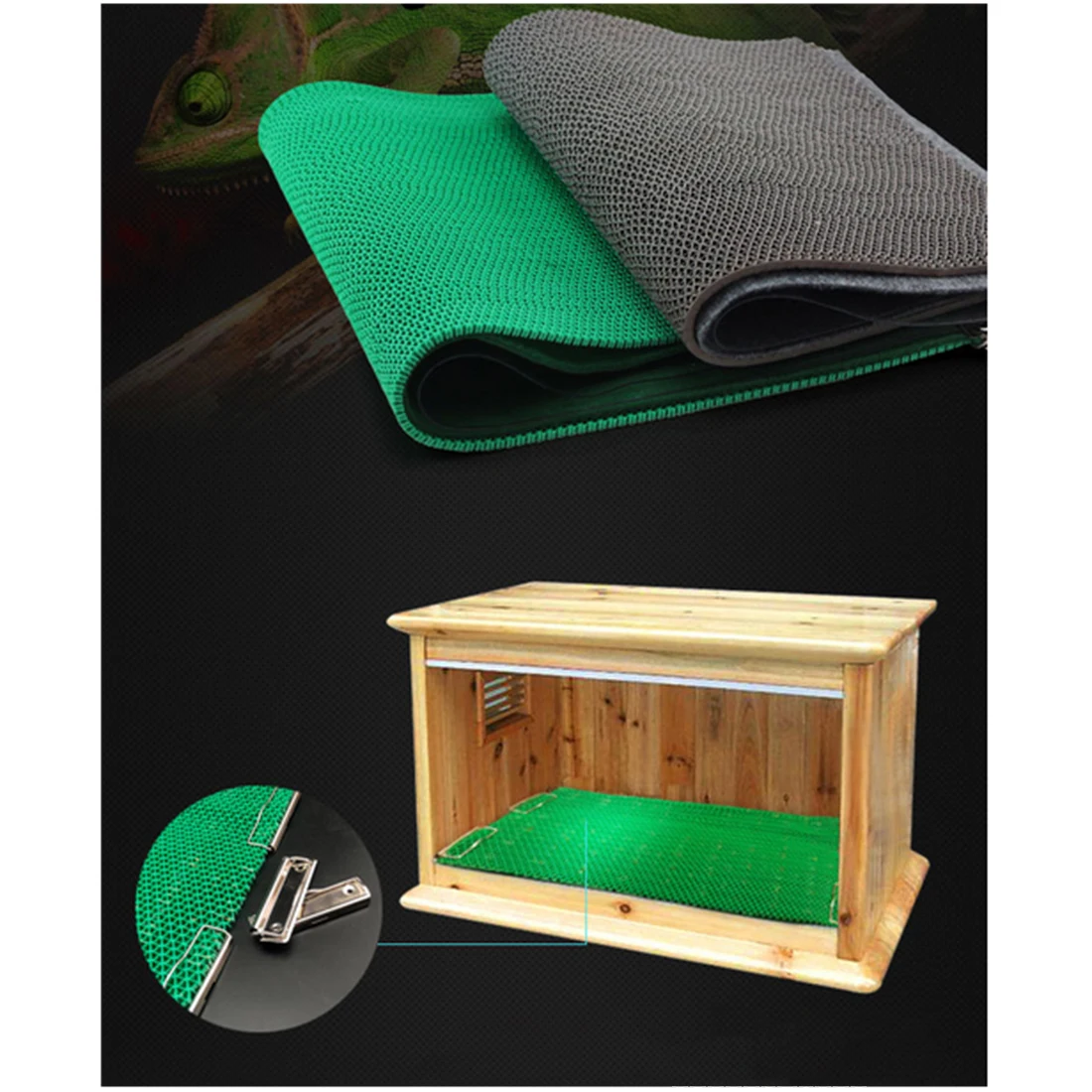 Трехслойная гусеничная коробка Pad рептилии постельные принадлежности с 4 сильным