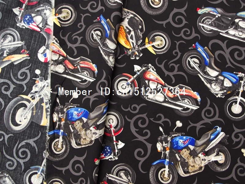 145 см х 100 Хлопок Поплин Ткань мотоцикл (339)|cotton poplin fabric|poplin fabriccotton |