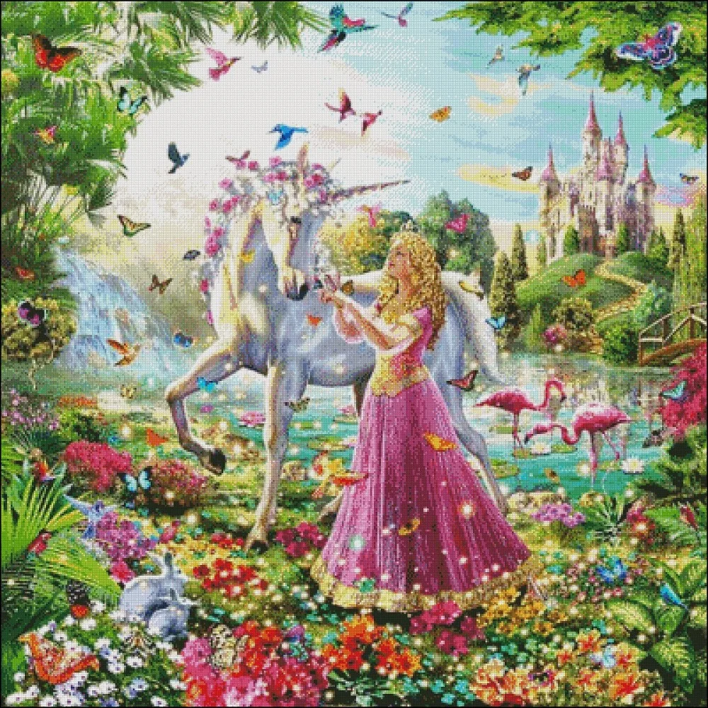 Beautiful Fantasies - Counted Cross Stitch Kits DIY Handmade Needlework for Embroidery 14 ct Sets DMC Color | Дом и сад