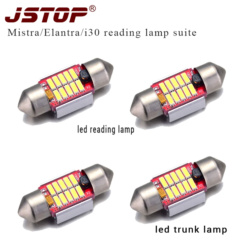 Лампы для чтения JSTOP 4 шт./компл. Mistra Elantra i30 светодиодные лампы высокого качества 12