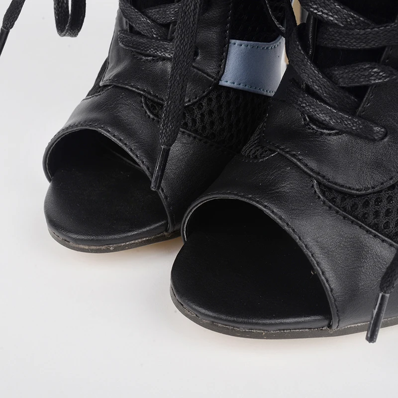 Женские летние туфли на высоком каблуке 11 см роскошные ботинки с открытым носком