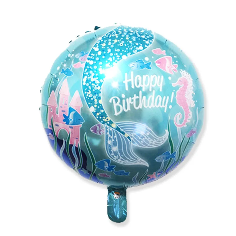 100pc mermaid 01 Вечерние воздушные шары принцессы для девочек на день рождения воздушные шарики для украшения Белль Русалка Рапунцель гелиевые шары 100 шт./партия - Цвет: 100pc mermaid 01