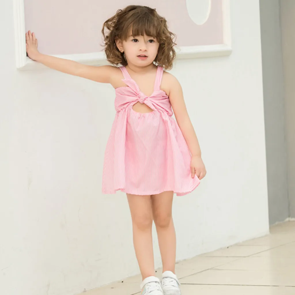 SAGACE/платье для девочек Детское летнее платье в полоску маленьких Пляжные платья