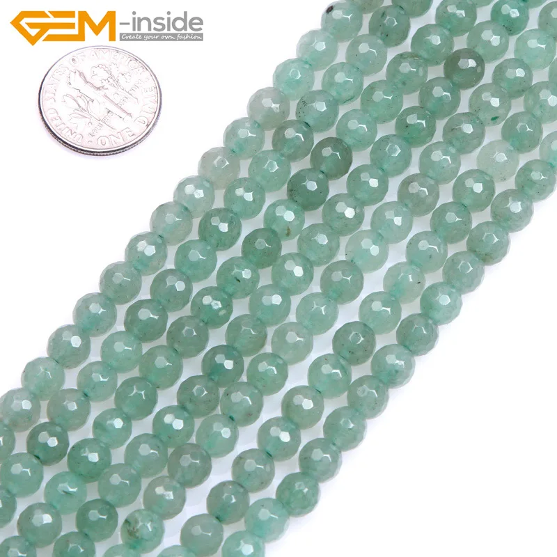 Драгоценный камень-внутри натуральный круглый гладкий авантюрин граненый бисер