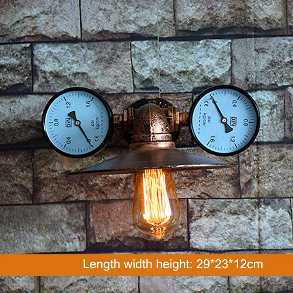 Retro Loft Style Water Pipe Vintage Industrial Wall Lamp Metal Light E26/E27 Edison Sconce For Home Indoor Lighting | Освещение