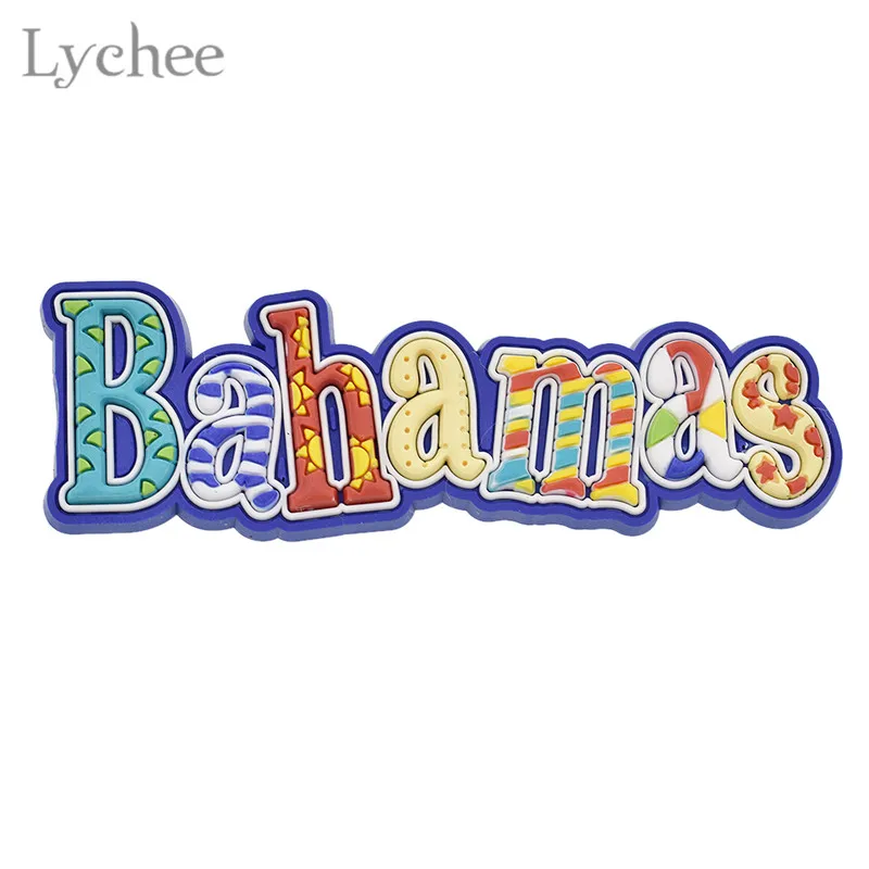 Lychee Life красочные Багамские буквы магниты на холодильник магнитные наклейки