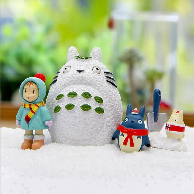 My neighter Totoro Классическая зимняя сцена Mianao Xiaomei Snow Dragon Cat Jicha DIY микро Ландшафтный