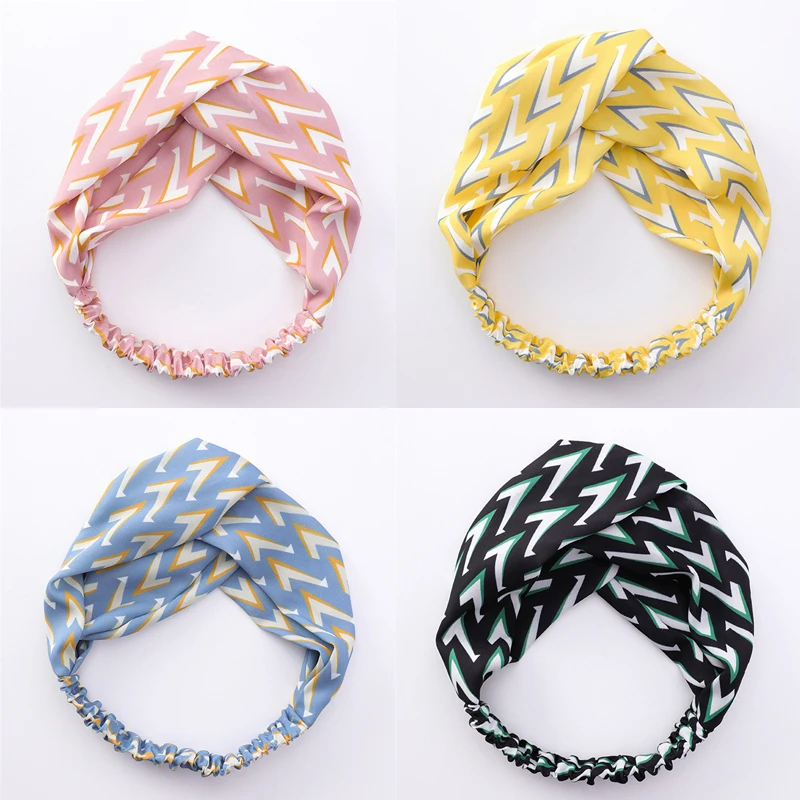 Женская повязка для головы с принтом в Корейском стиле летняя завязанная