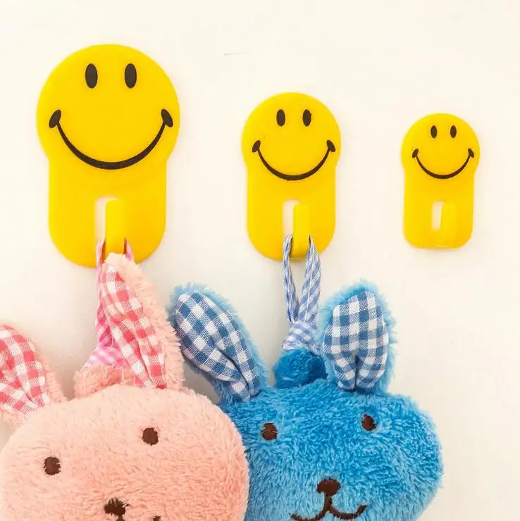 3 шт. вешалка для полотенец на стену ключей дверь улыбка ванная комната