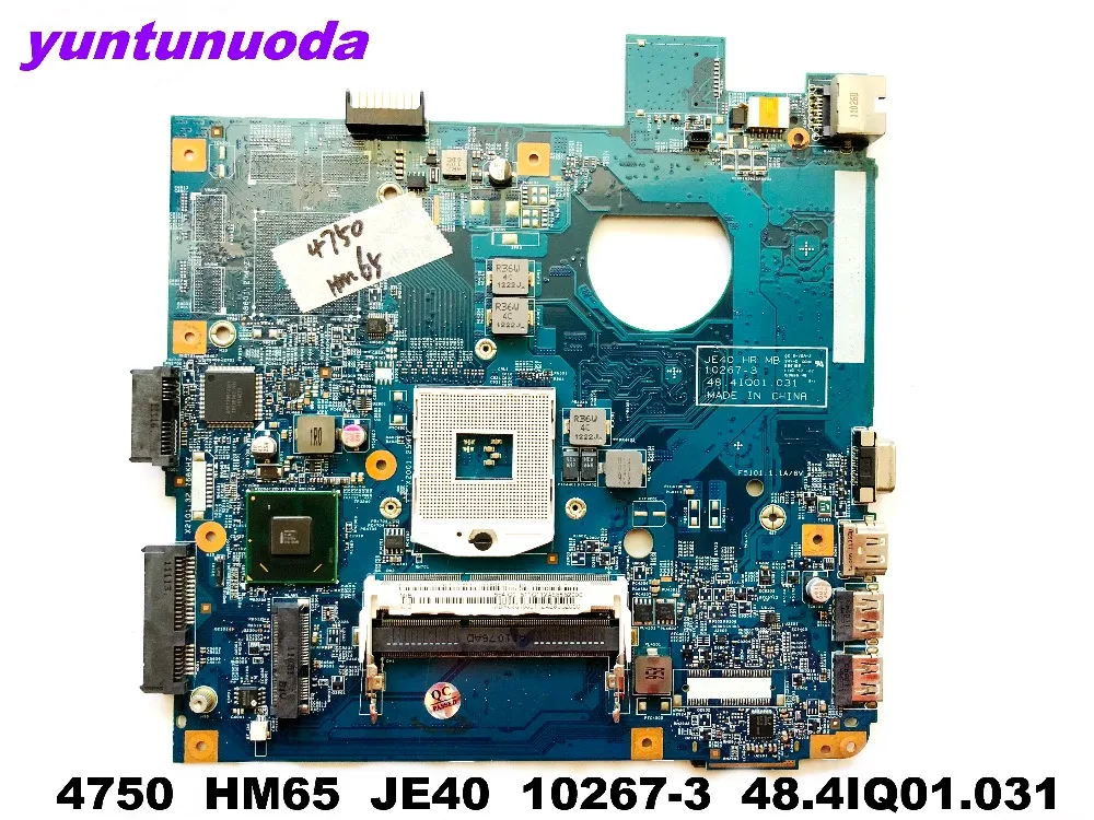 

Original for ACER 4750 laptop motherboard 4750G HM65 JE40 10267-3 48.4IQ01.031 tested good free shipping