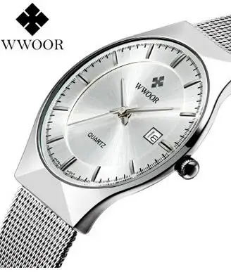 Новый модный бренд высшего класса luxury HongC часы мужчин сетка из нержавеющей стали