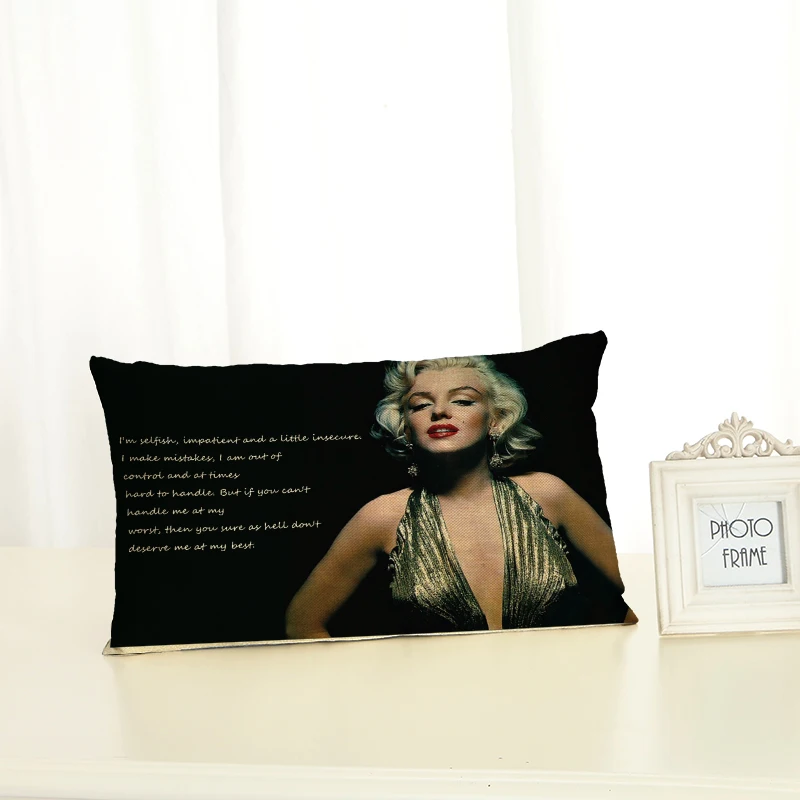 Высокое качество Monroe Домашняя одежда Подушка под поясницу стул мягкий чехол мягкий комплект наволочек Almofadas хлопковые льняные квадратные 30x50