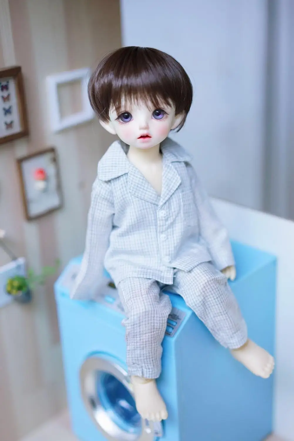 1/6 BJD SD Пижама кукла набор розового синего цвета для реальная Одежда кукол |