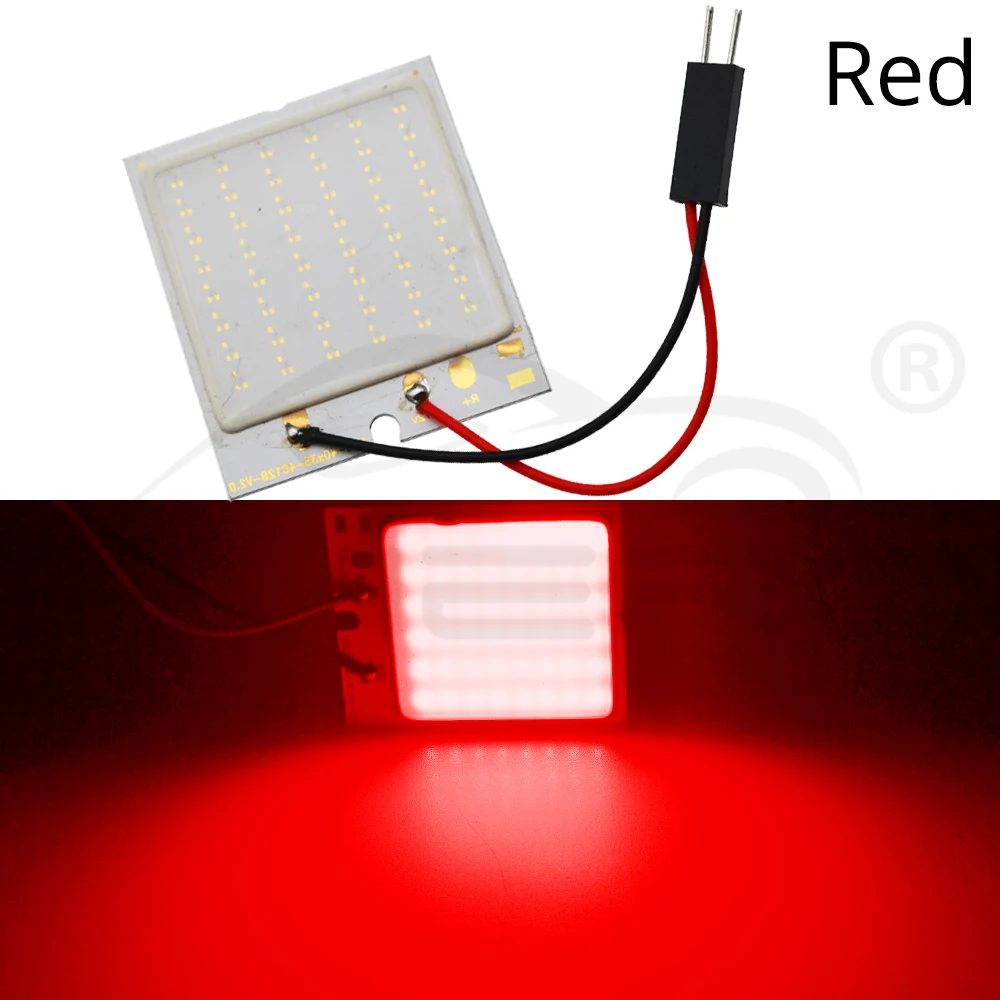 1 шт. Светодиодная лампа для чтения автомобиля T10 Cob W5W C5W 16 24 36 48 led 7 цветов, потолочный светильник, купольная лампа BA9S 3 адаптер постоянного тока 12 В