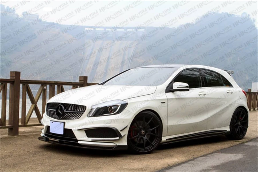 Передний спойлер для губ из углеродного волокна Mercedes Benz W176 A45 AMG 2013.2014.2015.2016.2017