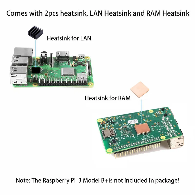 YOUNUON Raspberry Pi 3 3bPlus двойной вентилятор двойные вентиляторы охлаждения для 2 Model B