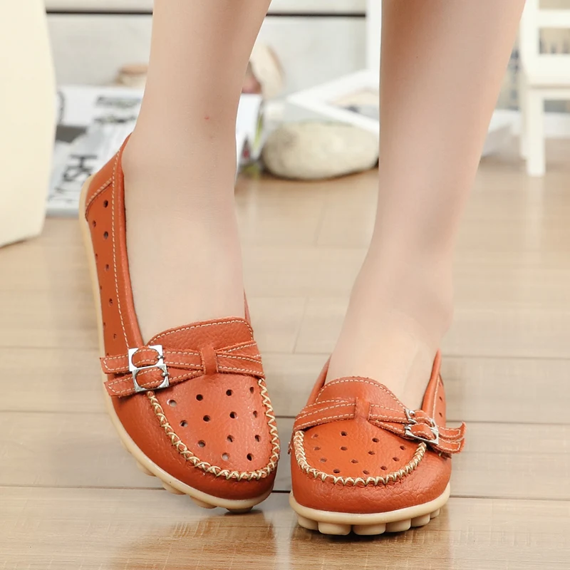 Новинка 2017 года Обувь женская обувь из натуральной кожи Красочные Туфли без