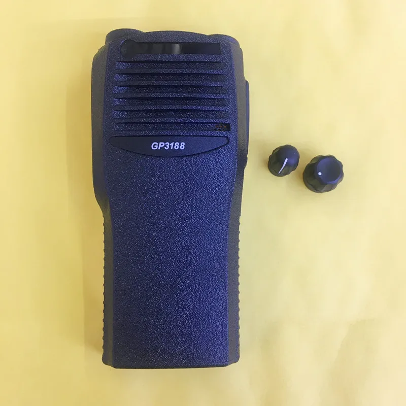 Чехол с передней панелью черного цвета konbs для рации motorola gp3188 наклейкой
