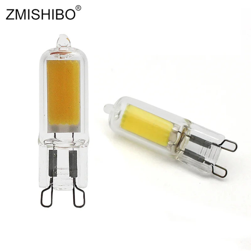 ZMISHIBO 10 шт./лот COB светодиодные лампы G9 для люстры внутреннего освещения 220 240 в 2 Вт
