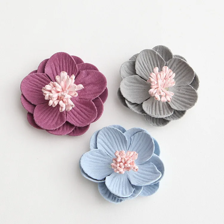 Тканевые цветы с тычинками искусственные для волос аксессуары сделай сам букет