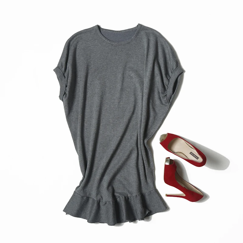 Женское свободное трикотажное платье Veydu повседневное мини-платье с круглым