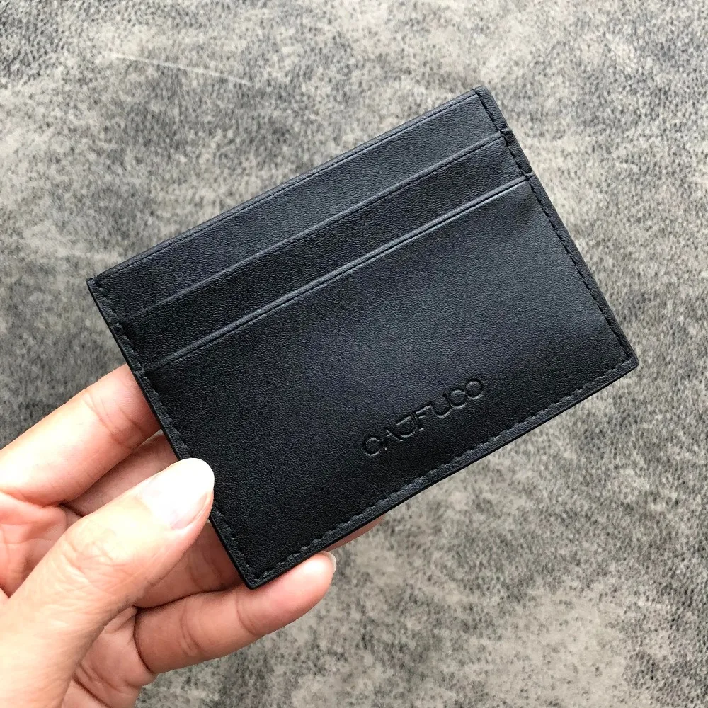 Держатель для кредитных карт из натуральной кожи с золотыми заклепками|leather credit