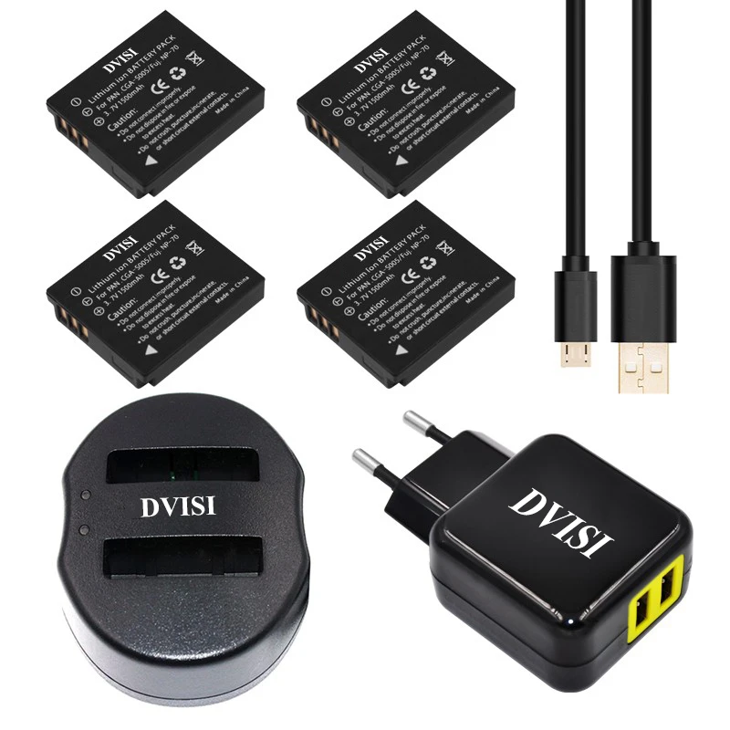 4 шт. аккумуляторные батарейки с USB-портом | Электроника