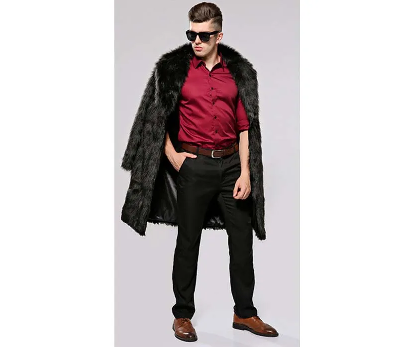 Мужские зимние и осенние куртки S/6XL с меховым воротником теплые мужские меховые