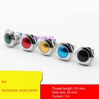 1pcs yt953 metal case hole size 16 mm automatic reset switch arc apply to entrance guard the horn