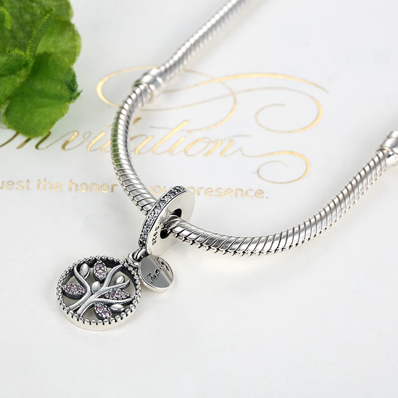 925 стерлингового серебра Европейский Подвеска в виде генеалогического дерева