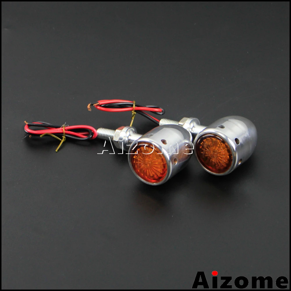Кафе гонщик мотоцикл пуля поворотные сигнальные индикаторы Amber светодиодный указатель поворота для Harley Honda Yamaha Suzuki прогулочный круизер на заказ